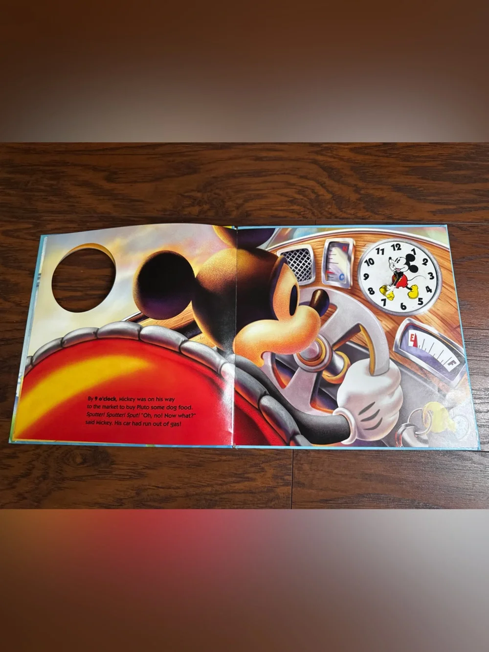 {Disney} Mickey Mouse Telling Time Book 1994 Vintage Disney Interactive